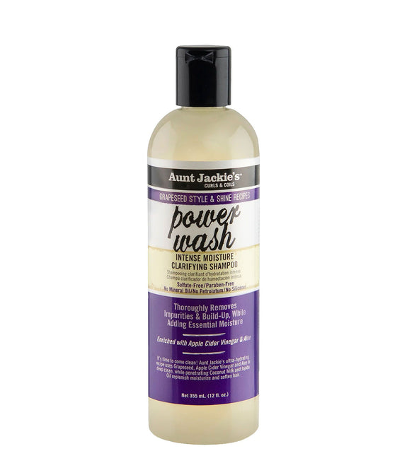 AUNT JACKIE’S Power Wash Intense Moisture Clarifying Shampoo 12 OZ