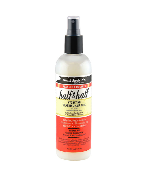 AUNT JACKIE’S Half & Half – Hydrating Silkening Hair Milk 12 OZ