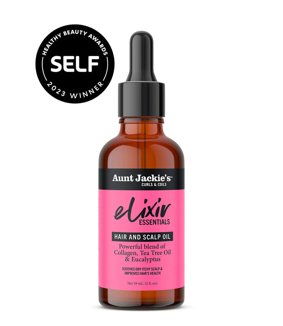 AUNT JACKIE’S Elixir Essentials: Collagen & Tea Tree Hair & Scalp Oil 2 OZ