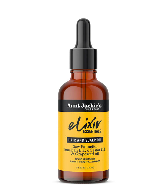 AUNT JACKIE’S Elixir Essentials: Saw Palmetto & Jamaican Black Castor Hair & Scalp 2 OZ