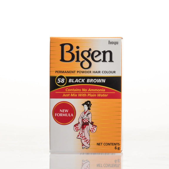 Bigen Permanent Hair Colour Powder No.58 Brown Black