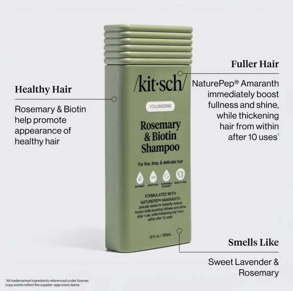 Kitsch Volumizing Rosemary & Biotin Shampoo &Conditioner Combo 355ml