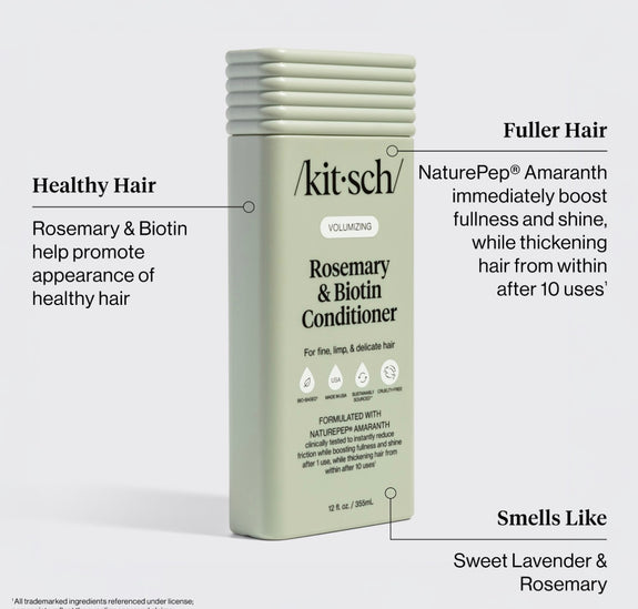 Kitsch Volumizing Rosemary & Biotin Shampoo &Conditioner Combo 355ml