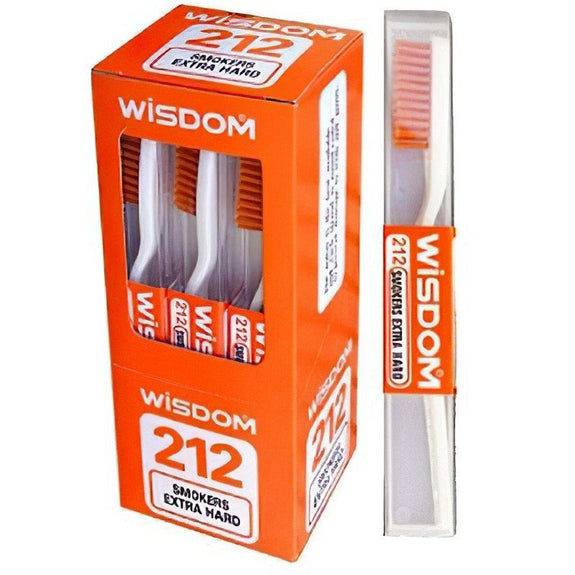 Wisdom 212 Smokers Extra Hard Tooth Brush - Orange