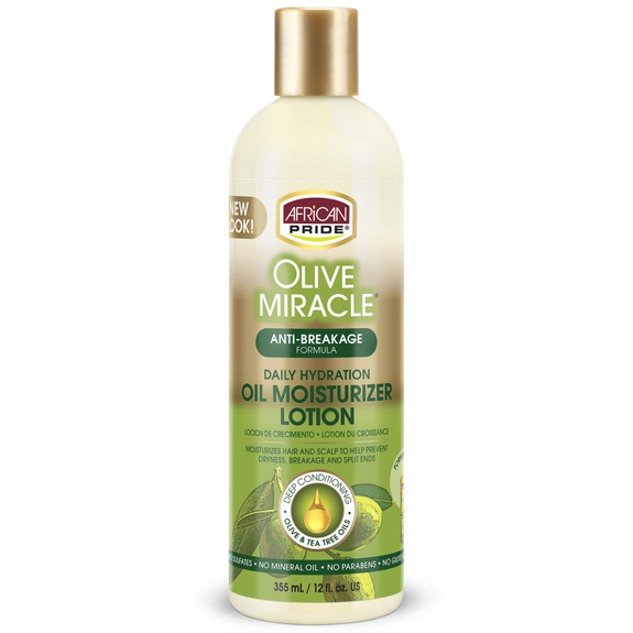 AFRICAN PRIDE OLIVE MIRACLE OIL MOISTURIZING LOTION, 12FL OZ