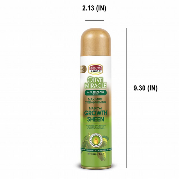 AFRICAN PRIDE OLIVE MIRACLE MAGICAL GROWTH SHEEN, 8OZ