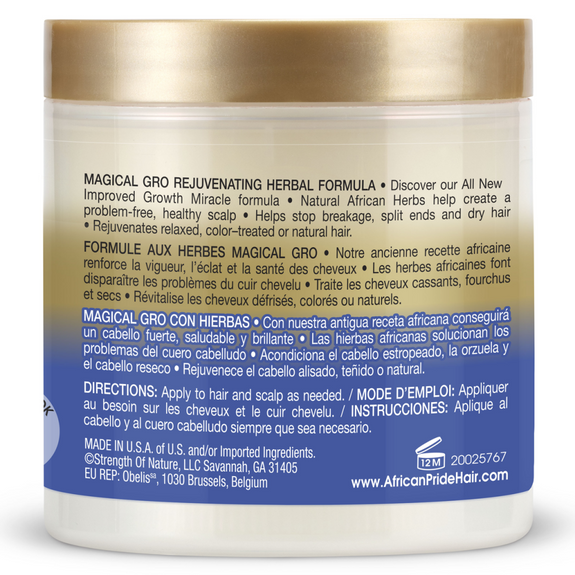 AFRICAN PRIDE OLIVE MIRACLE MAGICAL GRO REJUVENATING HERBAL FORMULA, 5.3OZ