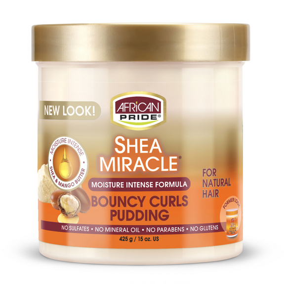 AFRICAN PRIDE SHEA MIRACLE BOUNCY CURLS PUDDING, 15OZ