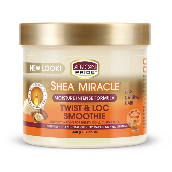 AFRICAN PRIDE SHEA MIRACLE TWIST & LOC SMOOTHIE, 12OZ