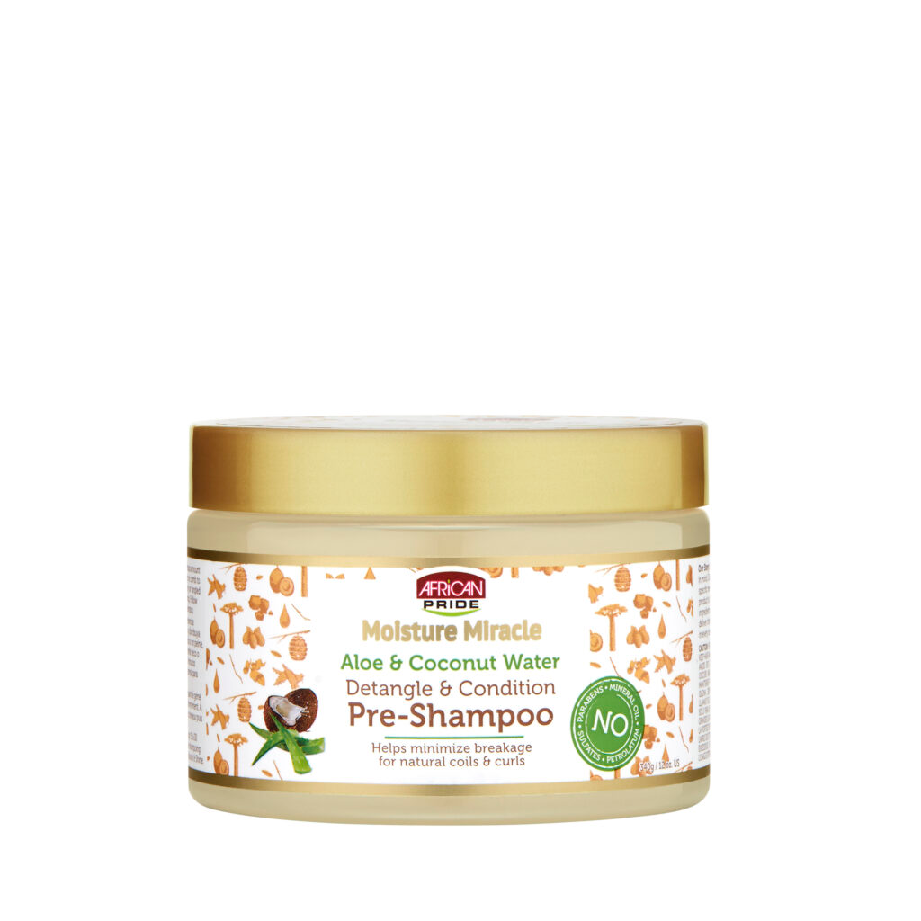 African Pride Moisture Miracle Aloe & Coconut Water Pre-Shampoo 340g ...