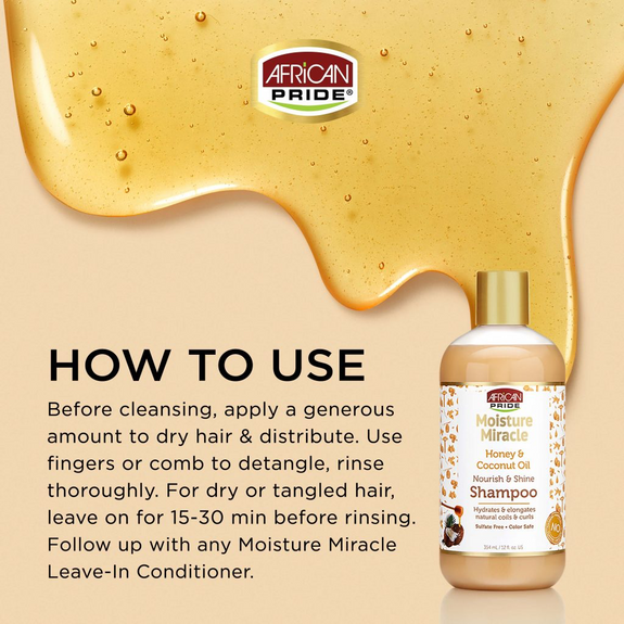 AFRICAN PRIDE MOISTURE MIRACLE HONEY & COCONUT OIL SHAMPOO