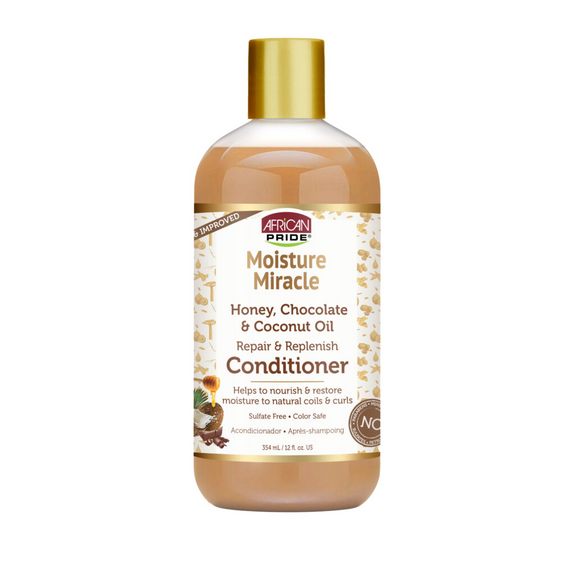 AFRICAN PRIDE MOISTURE MIRACLE HONEY, CHOCOLATE & COCONUT OIL CONDITIONER