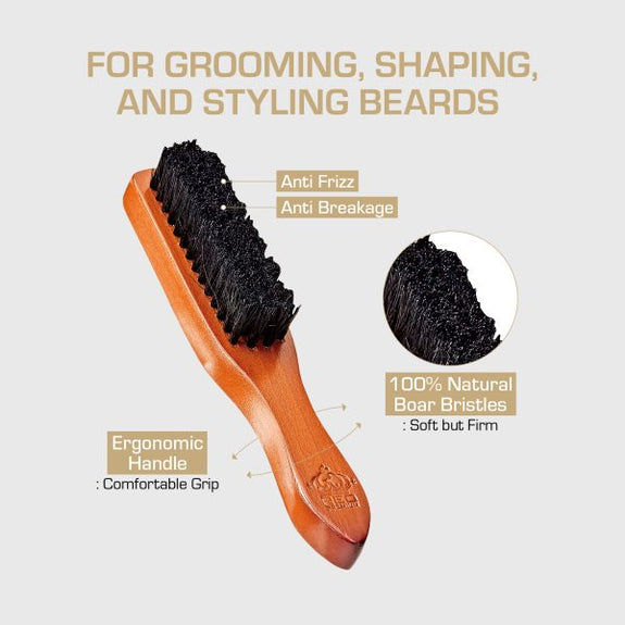 RED BY KISS Premium Beard Medium Soft Long Handle Brush