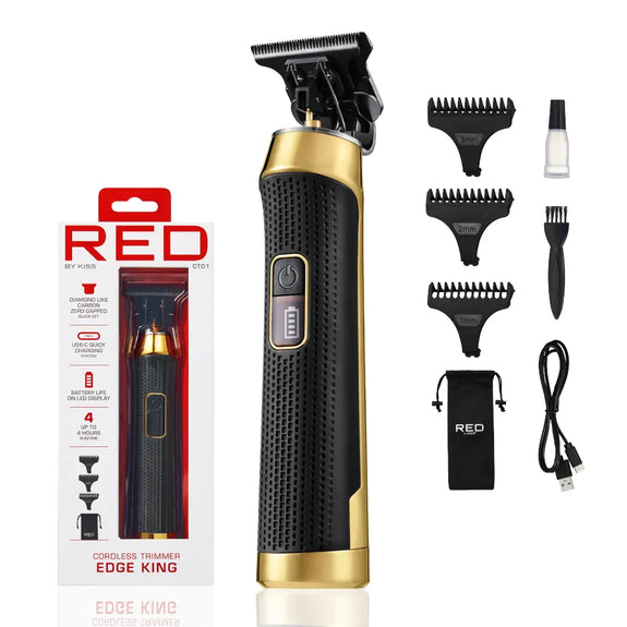 RED BY KISS DLC Zero-Gap Cordless Trimmer with USB-C & 4-Hour Battery