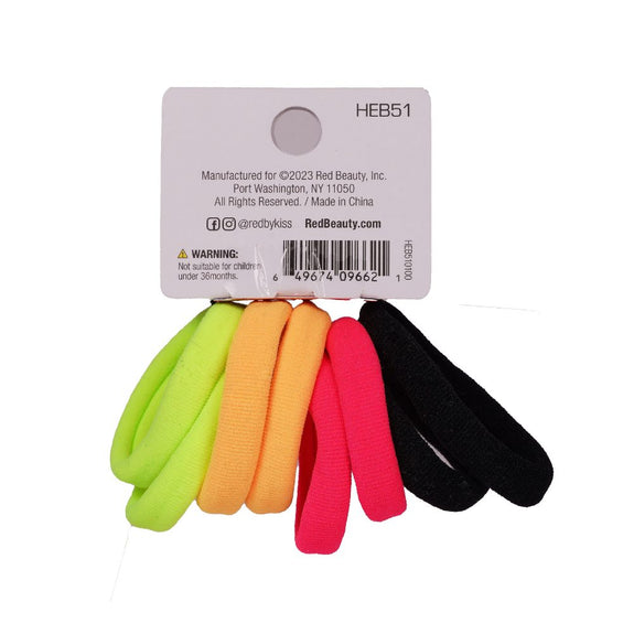 Red By Kiss Ponytail Holder Small Color Assorted (8pcs)