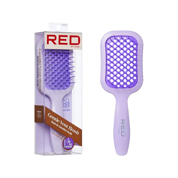 RED BY KISS Gentle Wet & Dry Vent Heat-Resistant Brush Softer, Flexible Bristles