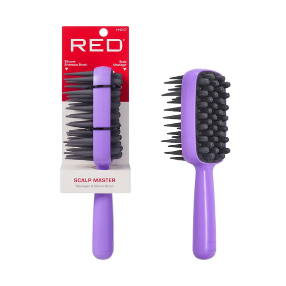 RED BY KISS 2-in-1 Scalp Massager & Shampoo Brush