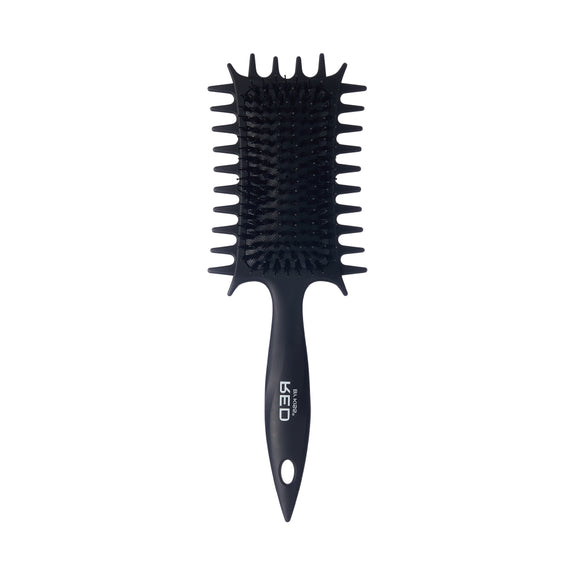 Red By Kiss Curl-Art Styler Detangling & Curl Defining Brush with Side Combs Black