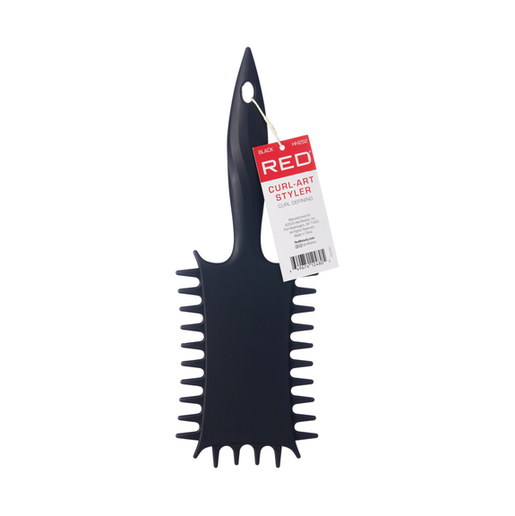 Red By Kiss Curl-Art Styler Detangling & Curl Defining Brush with Side Combs Black
