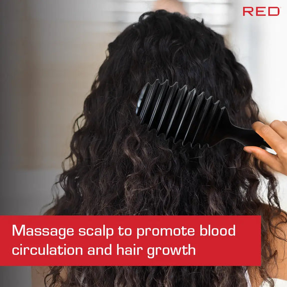 Red By Kiss Curl & Care 4-in-1 Detangle Brush Black
