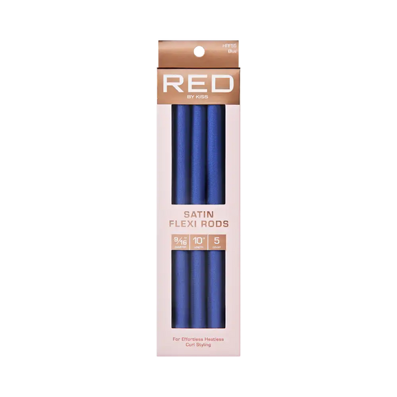 RED BY KISS Heatless Curling Silky Satin Flexi Rods BLUE