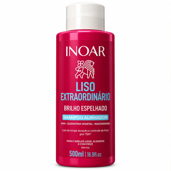 Inoar Liso Extraordinário Mirror Shine Smoothing Shampoo 500ml / 16.9 fl. oz