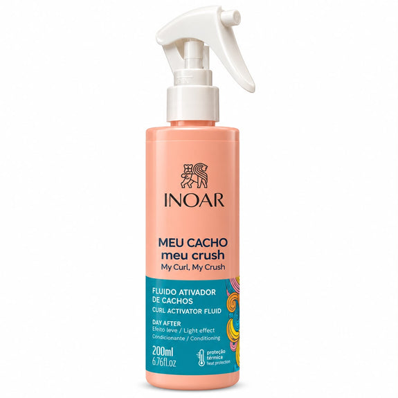 Inoar Meu Cacho Meu Crush Day After Curl Activator Fluid with Heat Protection 200ml / 6.76 fl. oz