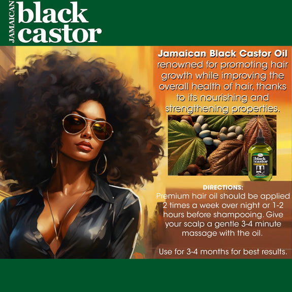 DIFEEL 99% NATURAL PREMIUM JAMAICAN BLACK CASTOR HAIR OIL - LARGE 12 OZ.
