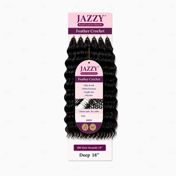 Jazzy Feather Crochet Brazilian Master Mix Deep 18”