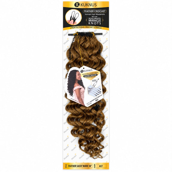 Kuknus Feather Crochet Human Hair Mastermix Sassy Wave  18"