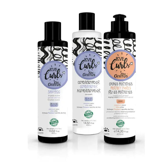 GRIFFUS Kit (3ABC) Curly Hair - Shampoo + Conditioner + Styling Cream