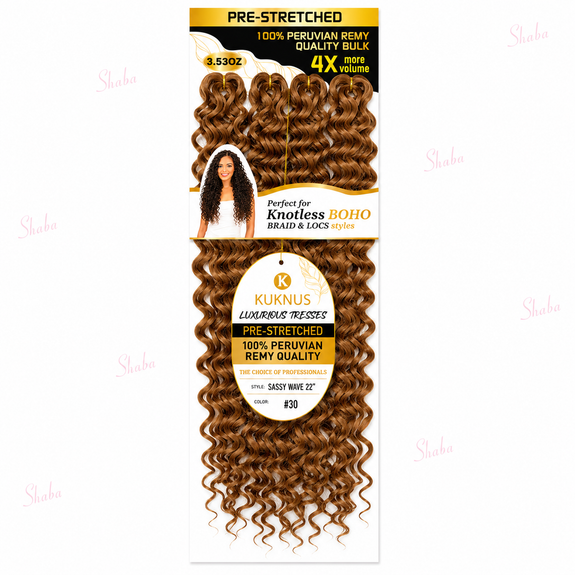 Kuknus Luxurious Tresses 100% Peruvian Remy Quality Sassy Wave 22"
