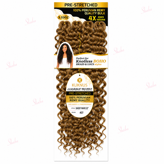 Kuknus Luxurious Tresses 100% Peruvian Remy Quality Sassy Wave 22"