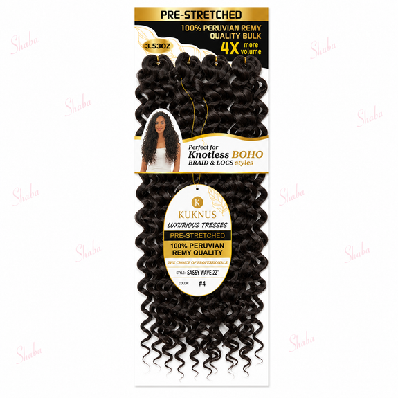 Kuknus Luxurious Tresses 100% Peruvian Remy Quality Sassy Wave 22"