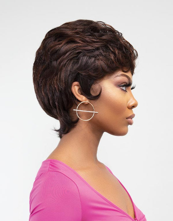JANET COLLECTION LAVISH AVERY WIG 100% NATURAL VIRGIN REMY HUMAN HAIR