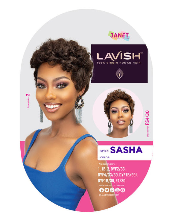 JANET COLLECTION LAVISH SASHA WIG 100% NATURAL VIRGIN REMY HUMAN HAIR