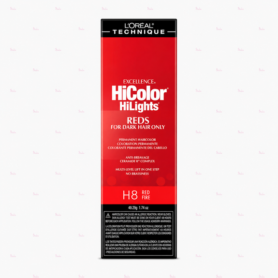 L’Oreal Technique Excellence Hicolor Reds H8 Fire Red Permanent Creme Hair Color 49.29g/1.74oz