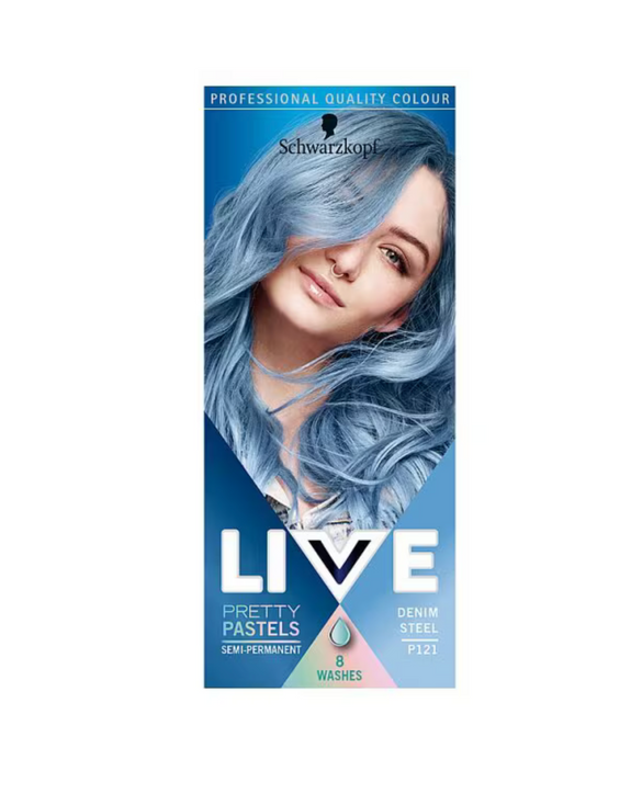 SCHWARZKOPF LIVE P121 DENIM STEEL SEMI-PERMANENT COLOUR