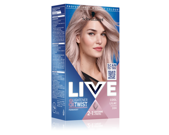 SCHWARZKOPF LIVE 104 COOL LILAC PERMANENT COLOUR