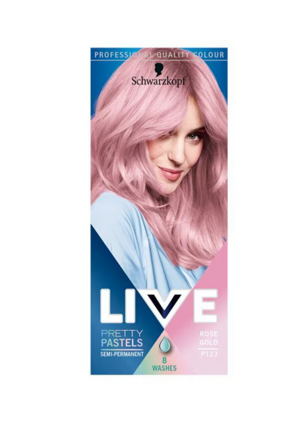 SCHWARZKOPF LIVE P123 ROSE GOLD SEMI-PERMANENT COLOUR