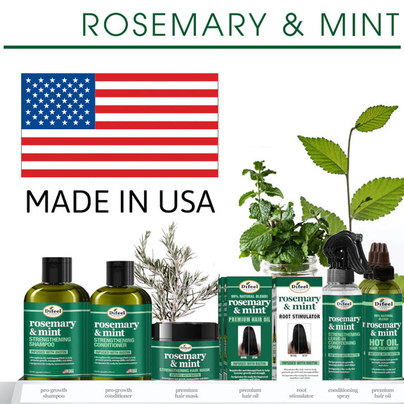 DIFEEL ROSEMARY AND MINT PREMIUM HAIR OIL 8 OZ.
