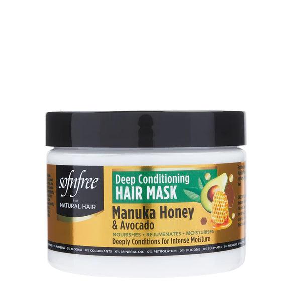 SOFT'N' FREE DEEP CONDITIONING HAIR MASK WITH MANUKA HONEY & AVOCADO-325ML