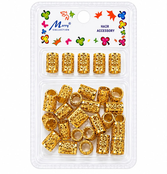 Murry Collection Gold Floral Beads & Braiding Cuffs