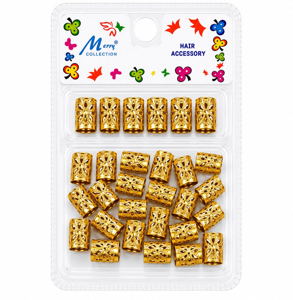 Murry Collection Gold Floral Beads & Braiding Cuffs