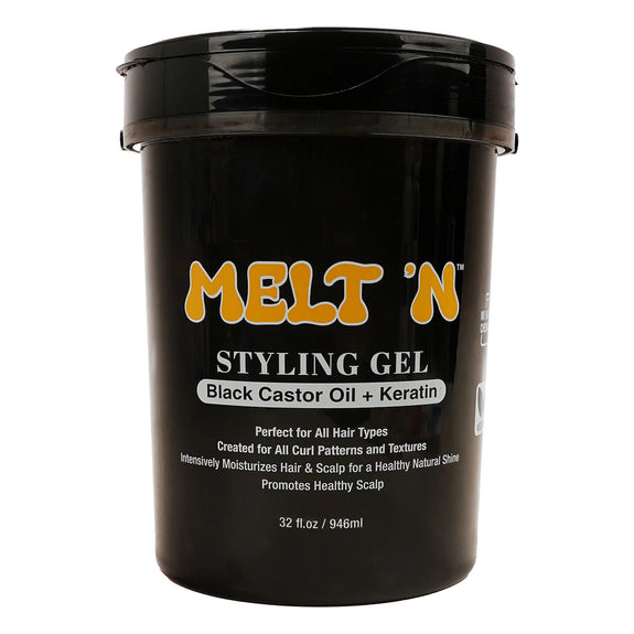 Ebin Melt’N Styling Gel Black Castor Oil + Keratin 946ml