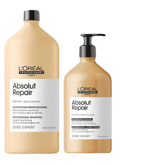 L'ORÉAL PROFESSIONNEL SERIE EXPERT SET ABSOLUT REPAIR SHAMPOO 1500ml ABSOLUT REPAIR CONDITIONER 750ML