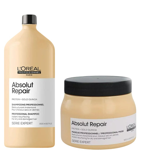 L'ORÉAL PROFESSIONNEL SERIE EXPERT SET ABSOLUT REPAIR SHAMPOO 1500ML ABSOLUT REPAIR MASK 500ML