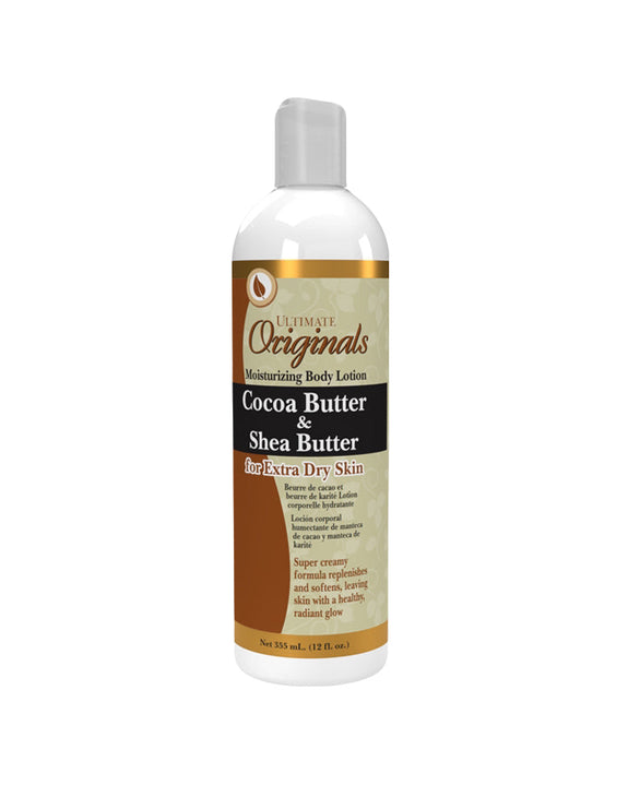 AFRICA'S BEST  THE ULTIMATE ORIGINALS COCOA BUTTER & SHEA BUTTER BODY LOTION 12oz