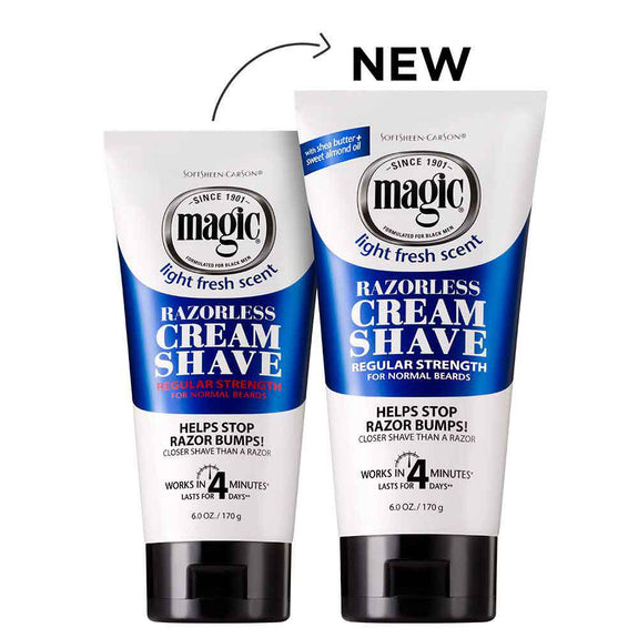 MAGIC  Razorless Cream Shave - Regular Strength Shaving Cream 6 OZ