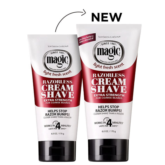 MAGIC  Razorless Cream Shave - Extra Strength Shaving Cream 6OZ